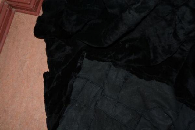 Lammfelldecke Black Diamond geschoren 200x160cm